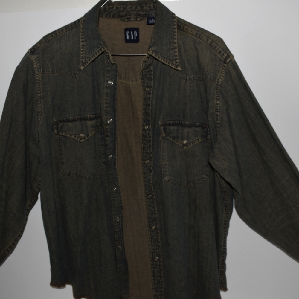 GAP denim flannel light jacket